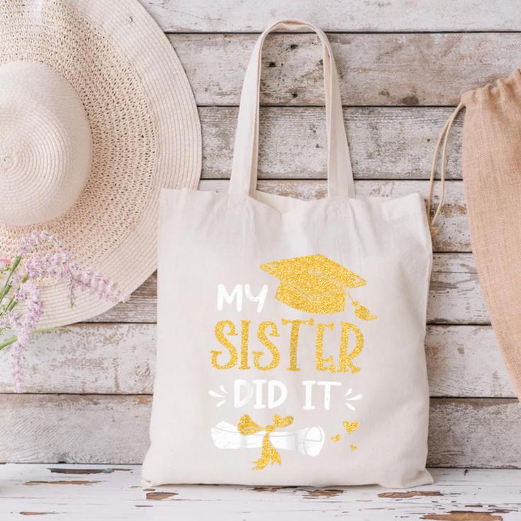 Back To School My Sister Did It Graduation Proud Sister Graduated Female X-Small Canvas Tote Bag
