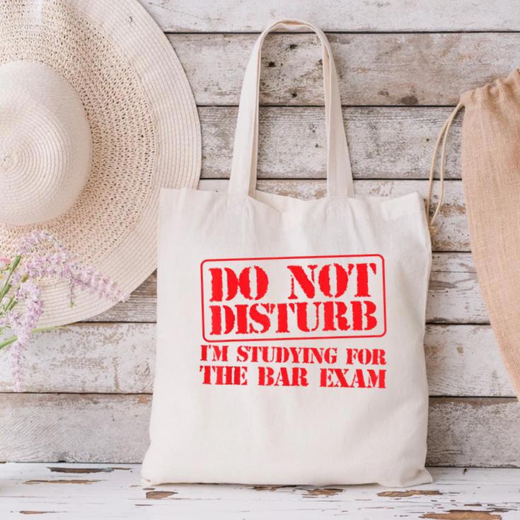 Bar Exam Law School Graduation Study T-Shirt Canvas Tote Bag