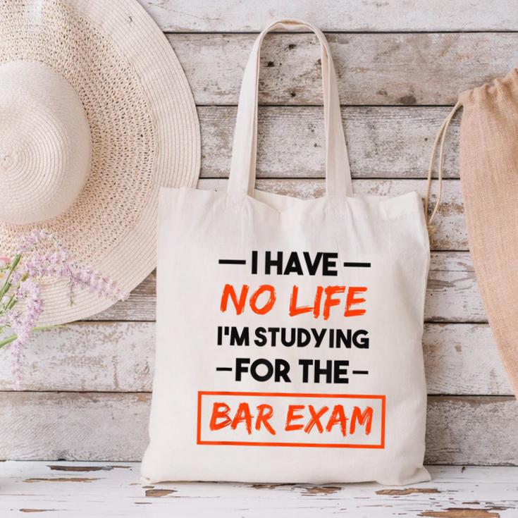 Bar Exam Tee Shirt Law School Graduation Canvas Tote Bag