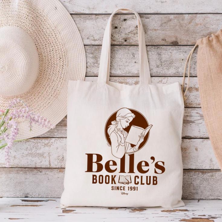 Beauty & The Beast Belle's Book Club Canvas Tote Bag