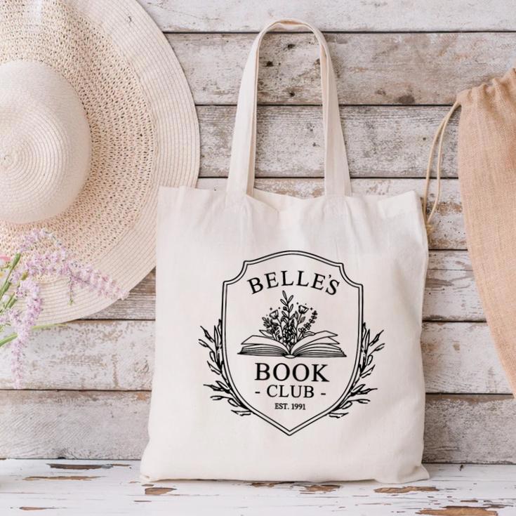 Belle's Book Club Est 1991 Belle's Book Shop Canvas Tote Bag