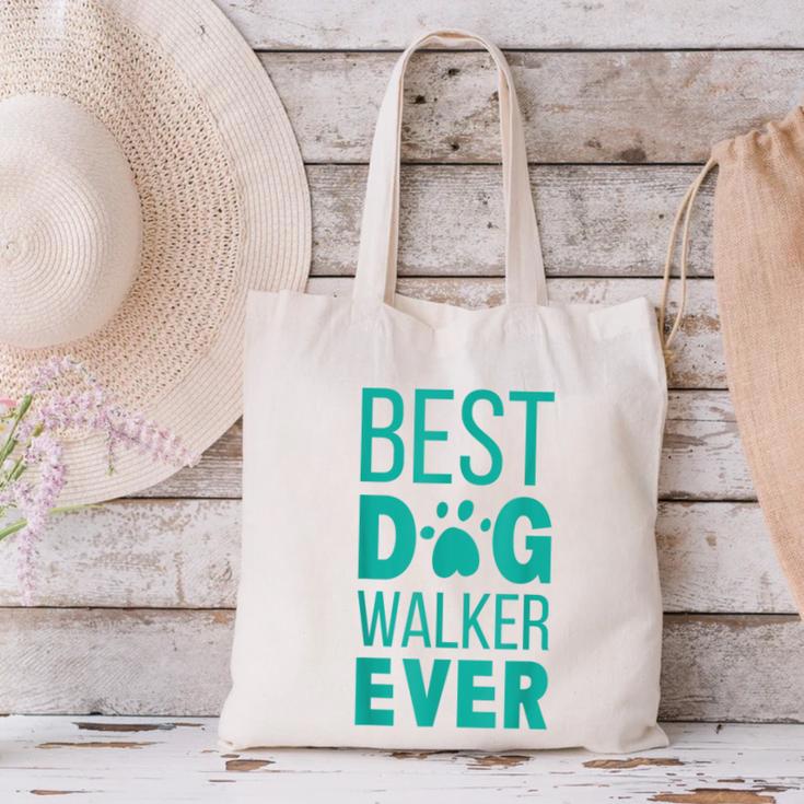 Best Dog Walker Ever Graduation New Shirt Dog Lover Canvas Tote Bag