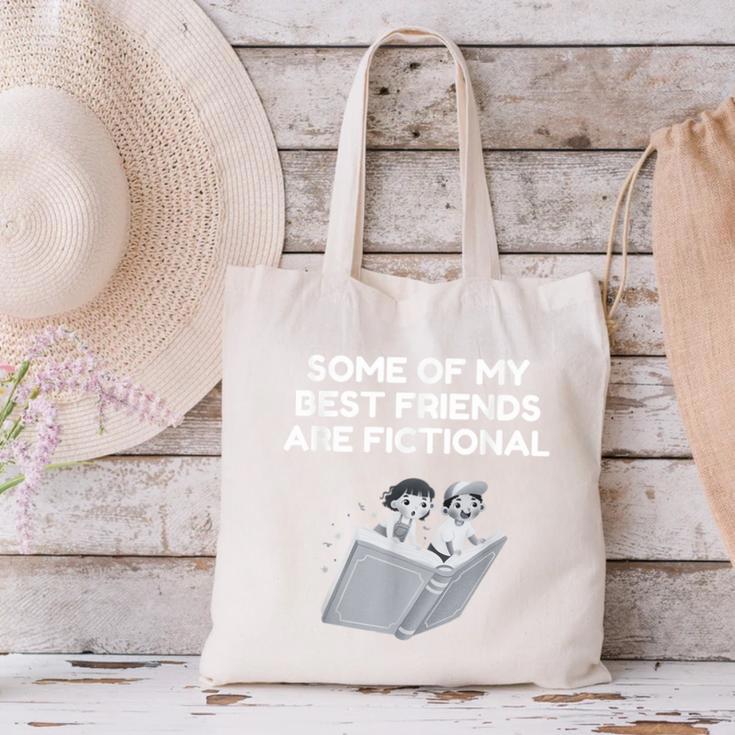 Some Of My Best Friends Are Fictional Book Lover Nerd Canvas Tote Bag