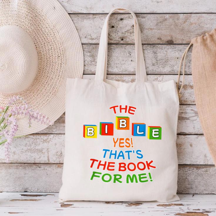 The BIBLE Yes That's The Book For Me Canvas Tote Bag