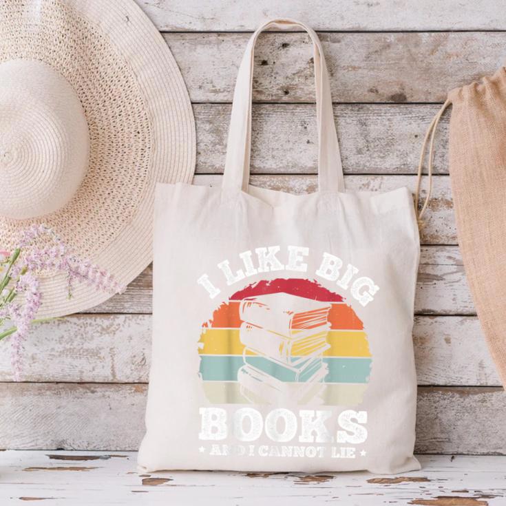 I LIKE BIG BOOKS AND I CANNOT LIE Book Lover Print Canvas Tote Bag