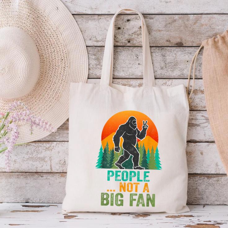 Bigfoot Introvert People Not A Big Fan Retro Sasquatch Canvas Tote Bag Bigfoot Introvert People Not A Big Fan Retro Sasquatch Canvas Tote Bag