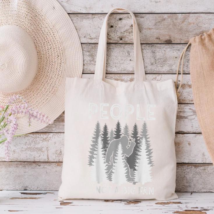 Bigfoot People Not a Big Fan Sasquatch Introvert Canvas Tote Bag Bigfoot People Not a Big Fan Sasquatch Introvert Canvas Tote Bag
