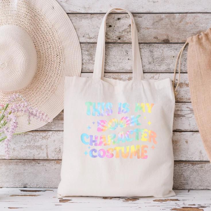 This Is My Book Character Costume Book Lover Groovy Canvas Tote Bag This Is My Book Character Costume Book Lover Groovy Canvas Tote Bag