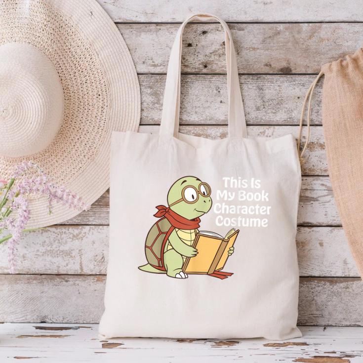 This Is My Book Character Costume Turtle Kids Reading Canvas Tote Bag