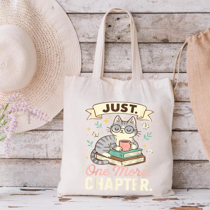 Book Lover Cute Cat Coffee Just 1 More Chapter Cozy Reading Canvas Tote Bag Book Lover Cute Cat Coffee Just 1 More Chapter Cozy Reading Canvas Tote Bag