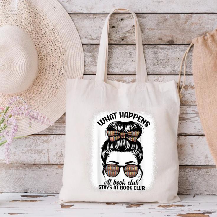 Book Lover What Happens At Book Club Stays Messy Bun Girls Canvas Tote Bag Book Lover What Happens At Book Club Stays Messy Bun Girls Canvas Tote Bag