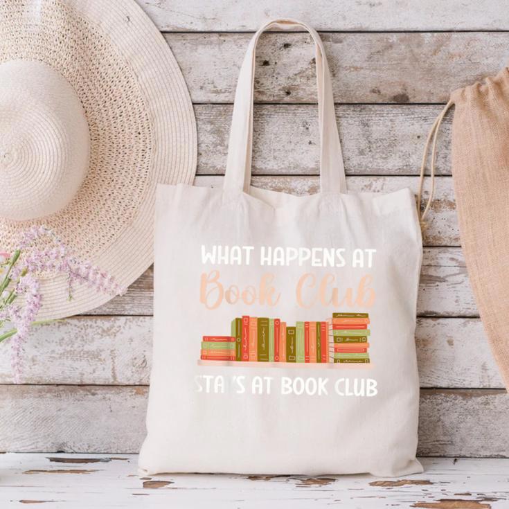 Book Lover Humor What Happens At Book Club Stays Canvas Tote Bag