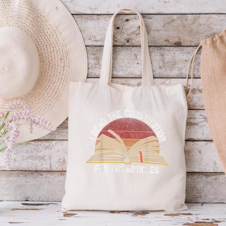 Book Vintage I Read The Constitution For The Articles Canvas Tote Bag