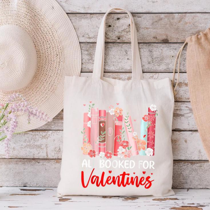 All Booked For Valentine Book Lovers Women Girl Teacher Canvas Tote Bag