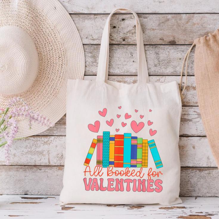 All Booked For Valentines Book Lover Valentine's Day Canvas Tote Bag All Booked For Valentines Book Lover Valentine's Day Canvas Tote Bag