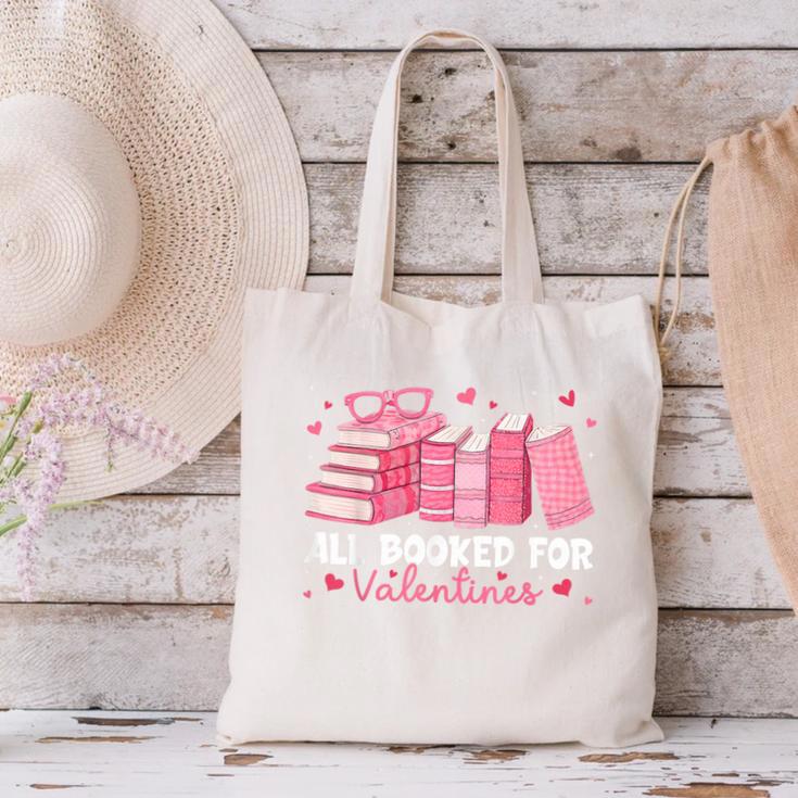 All Booked For Valentines Couple Bookworms Valentine’s Day Canvas Tote Bag
