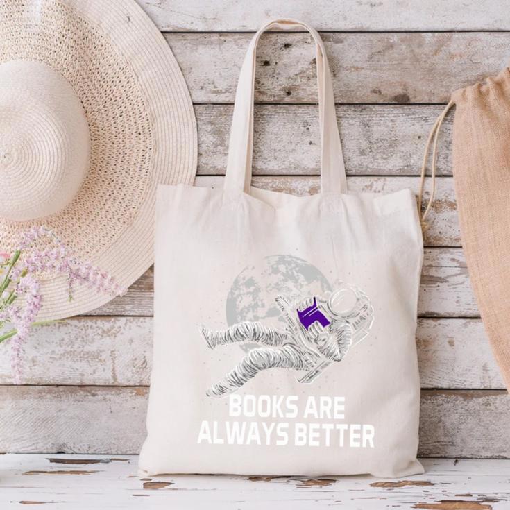 Books Are Always Better Positive Quotes Bookworm Positivity Premium Tri-Blend Canvas Tote Bag
