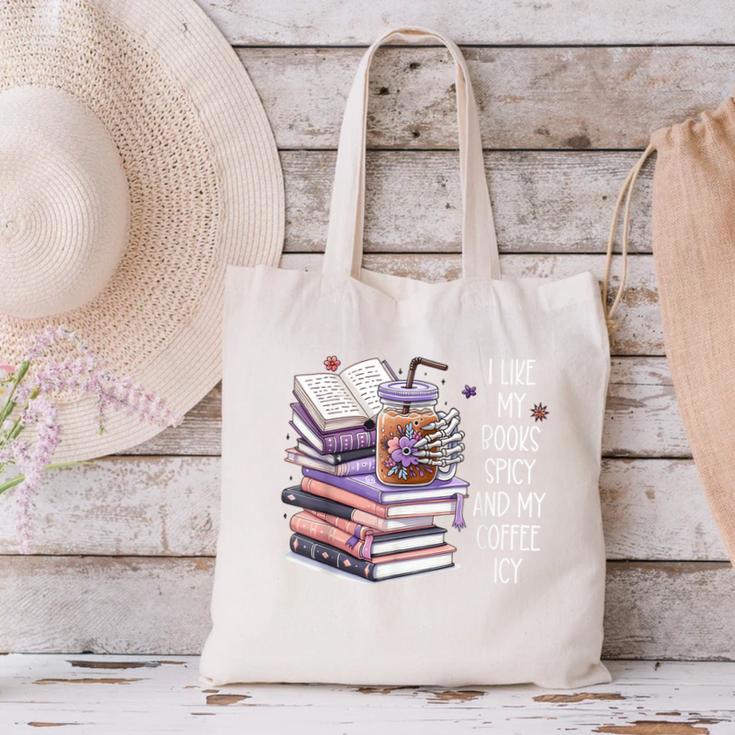 I Like My Books Spicy ShirtI Like Books Spicy & Coffee ICY Canvas Tote Bag