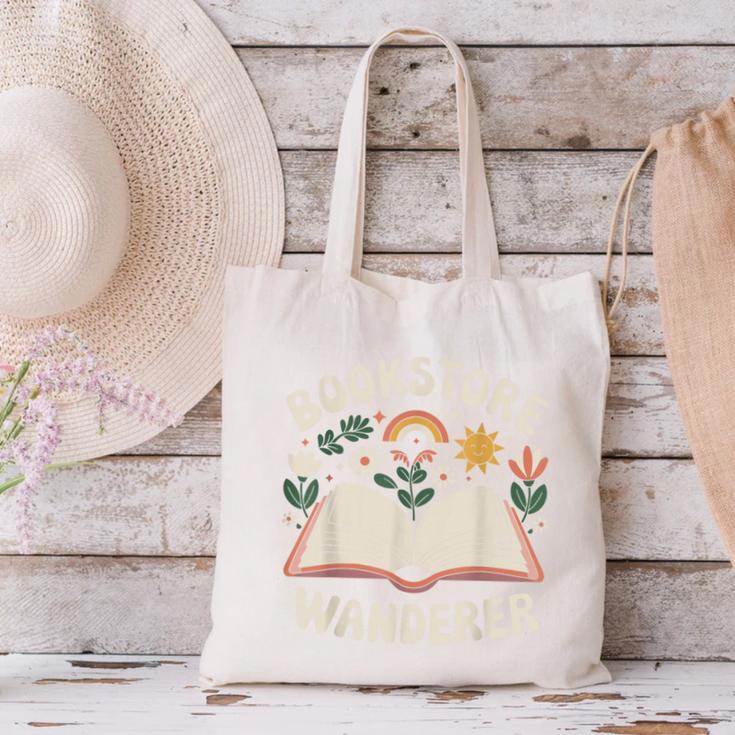 Bookstore Wanderers Retro Women Book Lovers Canvas Tote Bag