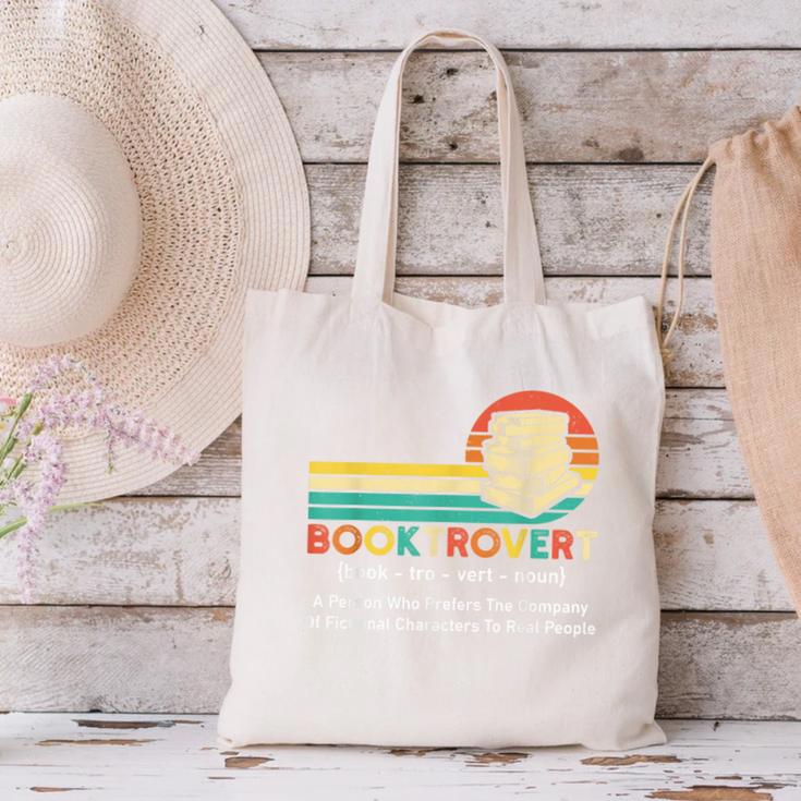 Booktrovert Definition Book Lover Canvas Tote Bag Booktrovert Definition Book Lover Canvas Tote Bag