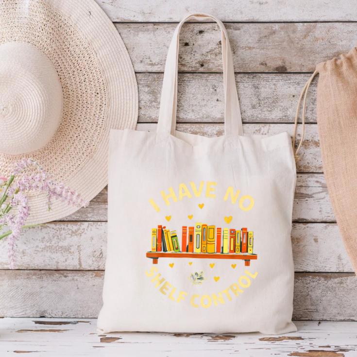Bookworm I Have No Shelf Control Book Lover Canvas Tote Bag Bookworm I Have No Shelf Control Book Lover Canvas Tote Bag