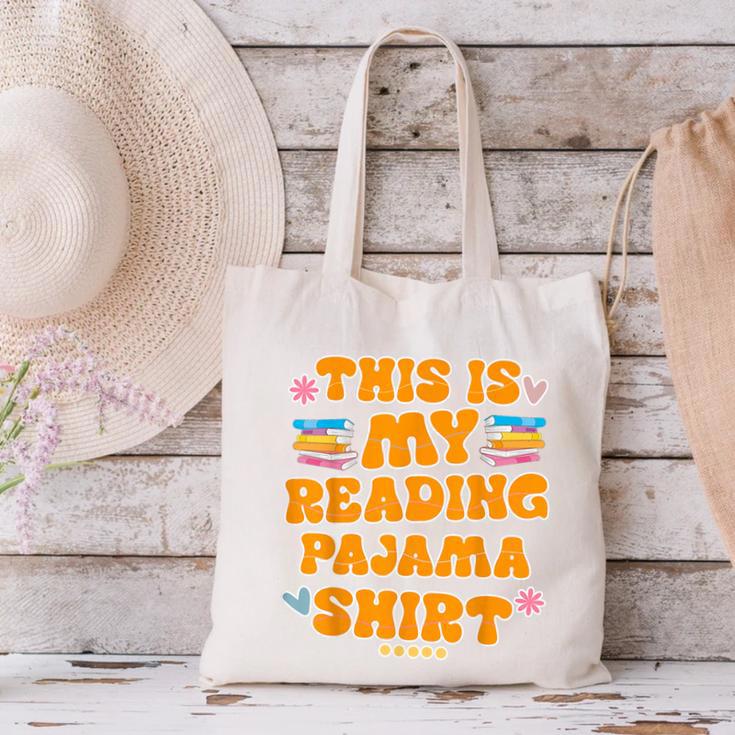 Bookworm This Is My Reading Pajama Book And Pajama Canvas Tote Bag