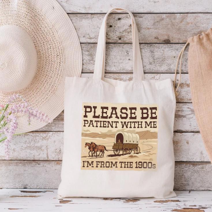 Boomer Millennial Please Be Patient I'm From The 1900s Premium Canvas Tote Bag Boomer Millennial Please Be Patient I'm From The 1900s Premium Canvas Tote Bag