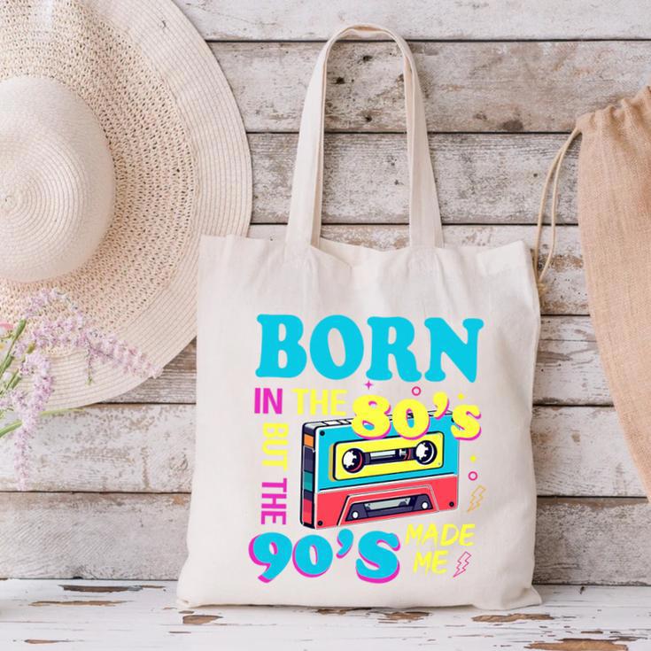 Born In The 80's But 90's Made Me Nostalgia Cassette Tape Premium Tri-Blend Canvas Tote Bag Born In The 80's But 90's Made Me Nostalgia Cassette Tape Premium Tri-Blend Canvas Tote Bag