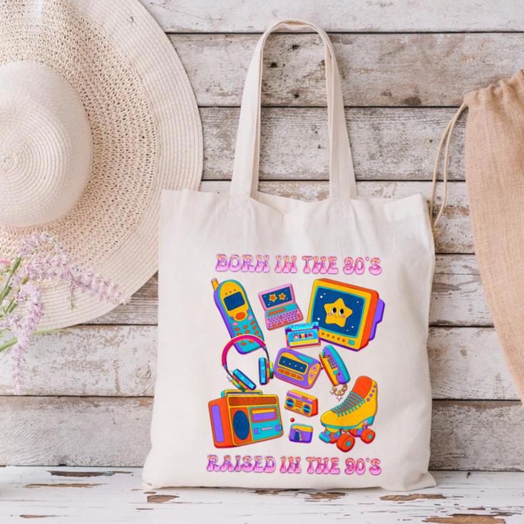 Born In The 80s Raised In The 90s Nostalgia Retro Memories Canvas Tote Bag Born In The 80s Raised In The 90s Nostalgia Retro Memories Canvas Tote Bag