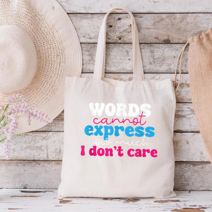 Words Cannot Express How Much I Don't Care Introvert Canvas Tote Bag