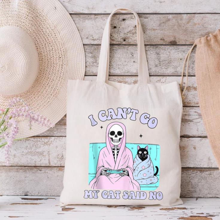 I Can't Go My Cat Said No Introvert Anxiety Cat Lover Canvas Tote Bag I Can't Go My Cat Said No Introvert Anxiety Cat Lover Canvas Tote Bag