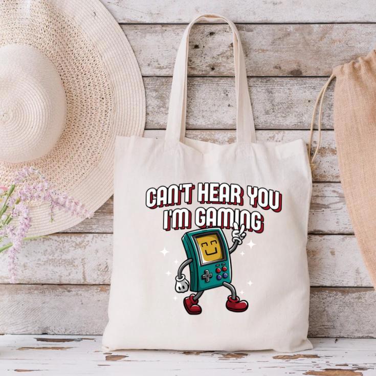 Cant Hear You Im Gaming Introvert Gamer Antisocial Canvas Tote Bag