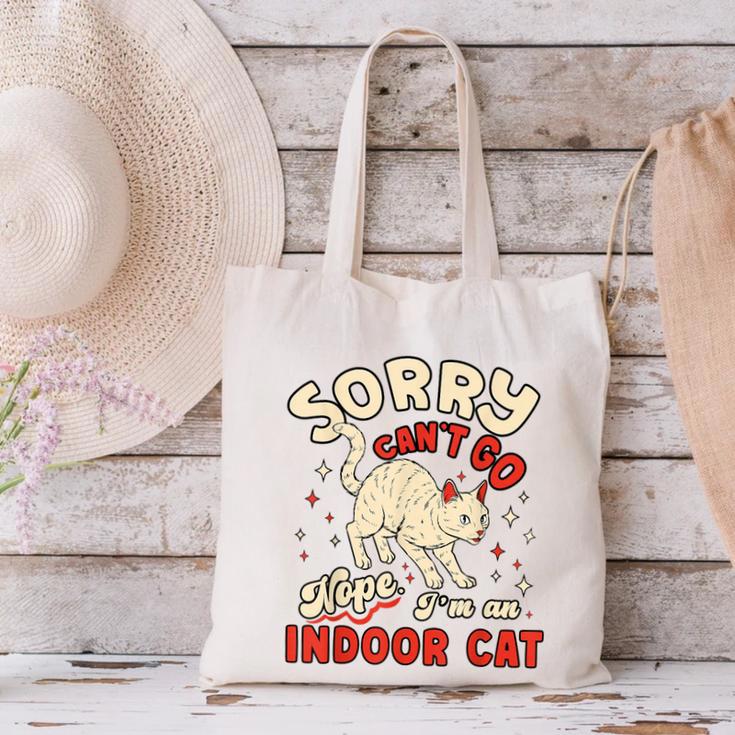 Cat Lover Sorry Cant Go Im An Indoor Introvert Cat Mom Canvas Tote Bag Cat Lover Sorry Cant Go Im An Indoor Introvert Cat Mom Canvas Tote Bag