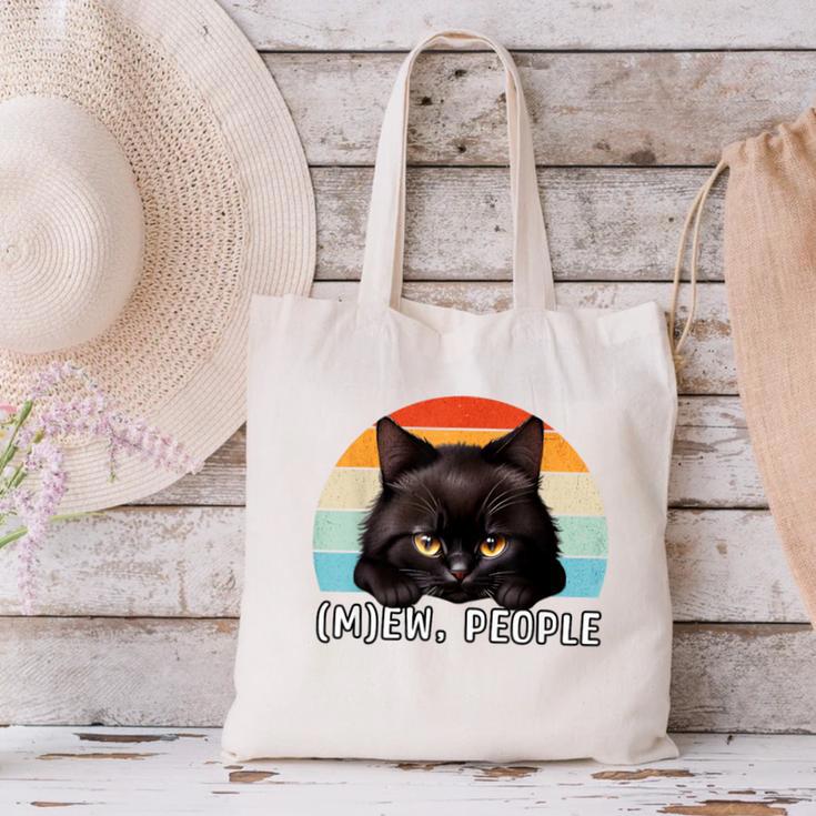 Cat Pun Introvert Anti Social Ew People Kitty Canvas Tote Bag Cat Pun Introvert Anti Social Ew People Kitty Canvas Tote Bag