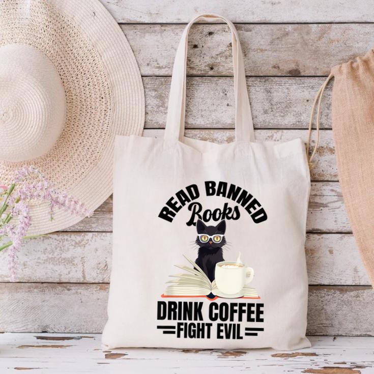 Cat I Read Banned Books Shirt Bookworm Avid Reader For Men Women Kids Canvas Tote Bag