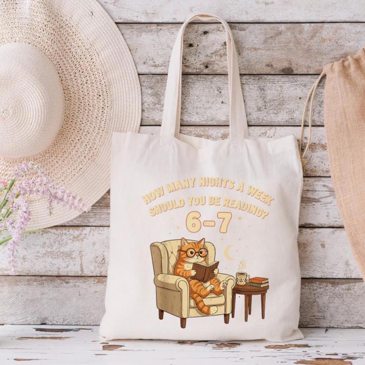 Cat Reading 6-7 Meme English Teacher Book Lover Humor Canvas Tote Bag Cat Reading 6-7 Meme English Teacher Book Lover Humor Canvas Tote Bag