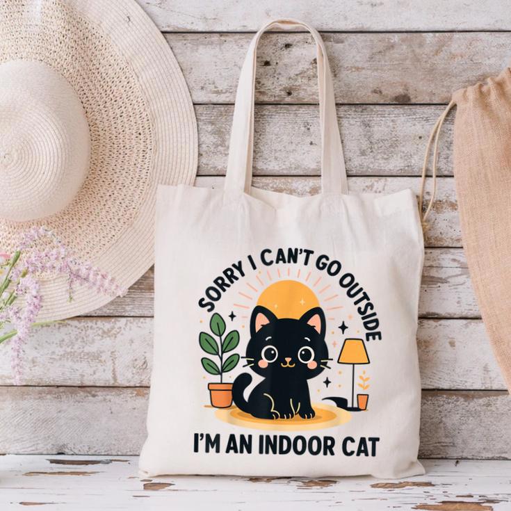 Cat Shirt Introvert Sorry I Can’t Go I’m An Indoor Cat Canvas Tote Bag Cat Shirt Introvert Sorry I Can’t Go I’m An Indoor Cat Canvas Tote Bag