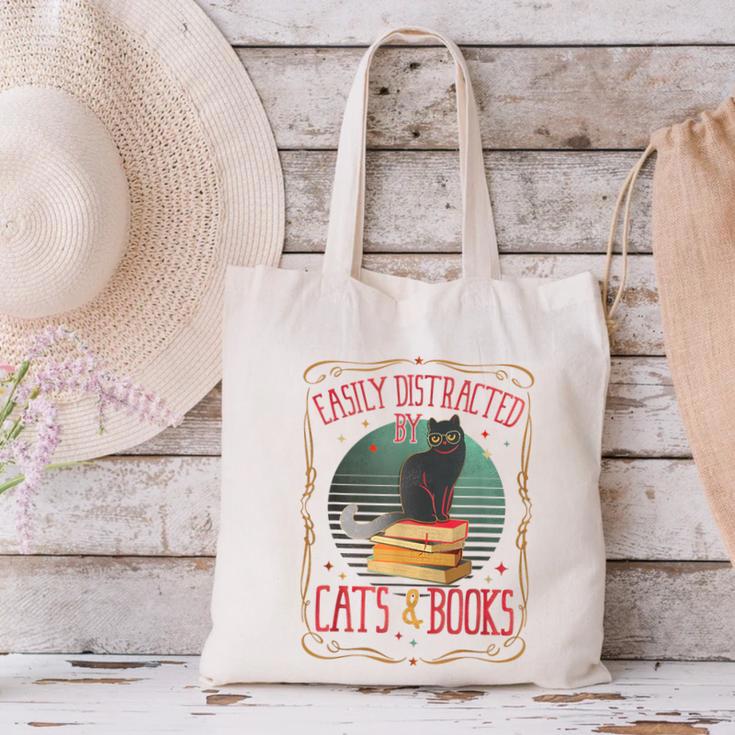 Cats And Books Lover Reading Literary Feline Humor Canvas Tote Bag Cats And Books Lover Reading Literary Feline Humor Canvas Tote Bag