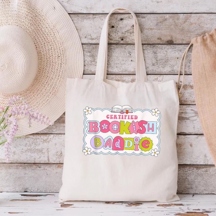 Certified Bookish Baddie Cute Book Lover Canvas Tote Bag Certified Bookish Baddie Cute Book Lover Canvas Tote Bag