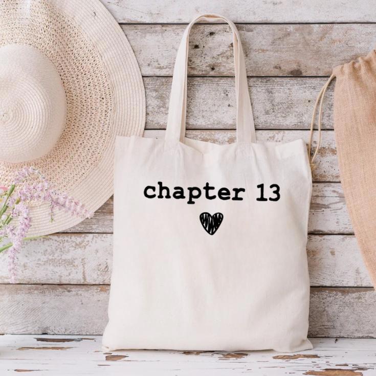 Chapter 13 Book Lovers Readers & Authors 13th Birthday Canvas Tote Bag
