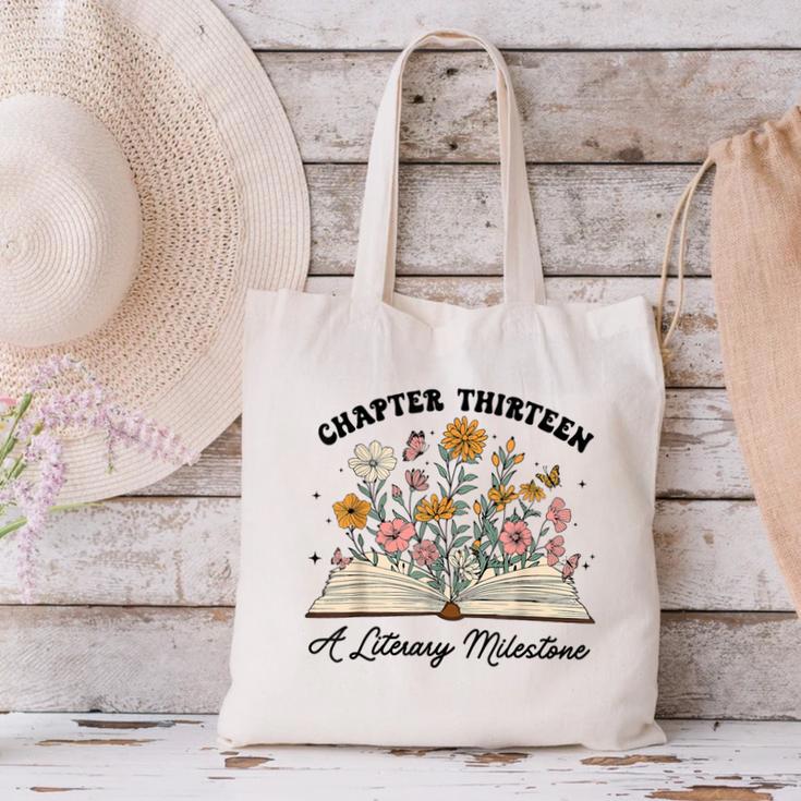 Chapter 13 A Literary Milestone 13th Birthday Book Lovers Canvas Tote Bag Chapter 13 A Literary Milestone 13th Birthday Book Lovers Canvas Tote Bag