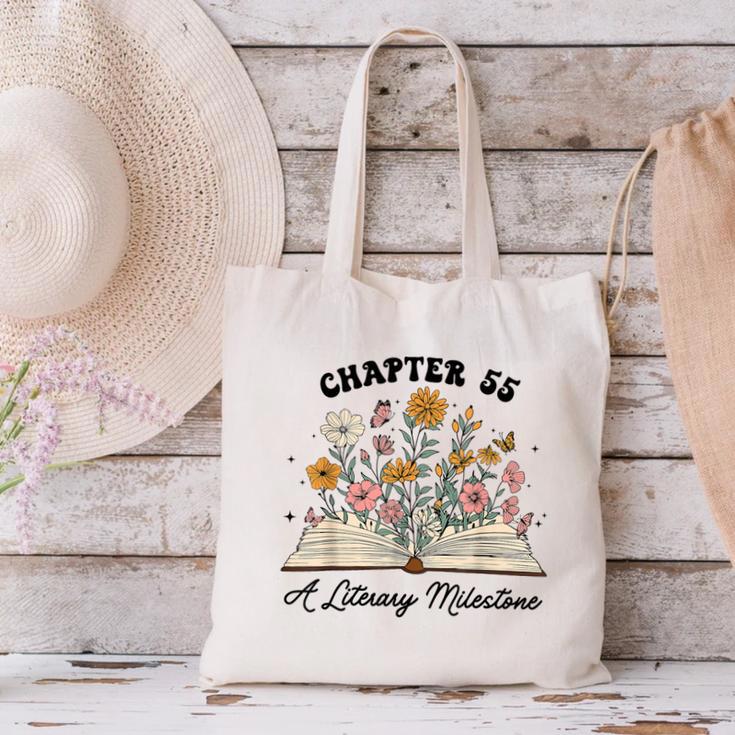 Chapter 55 A Literary Milestone 55th Birthday Book Lovers Canvas Tote Bag