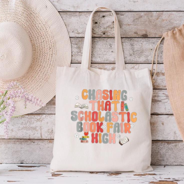 CHASING THAT SCHOLASTIC BOOK FAIR HIGH Canvas Tote Bag