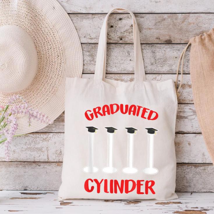 Chemistry Science Joke Graduated Cylinder Graduation T-Shirt Canvas Tote Bag