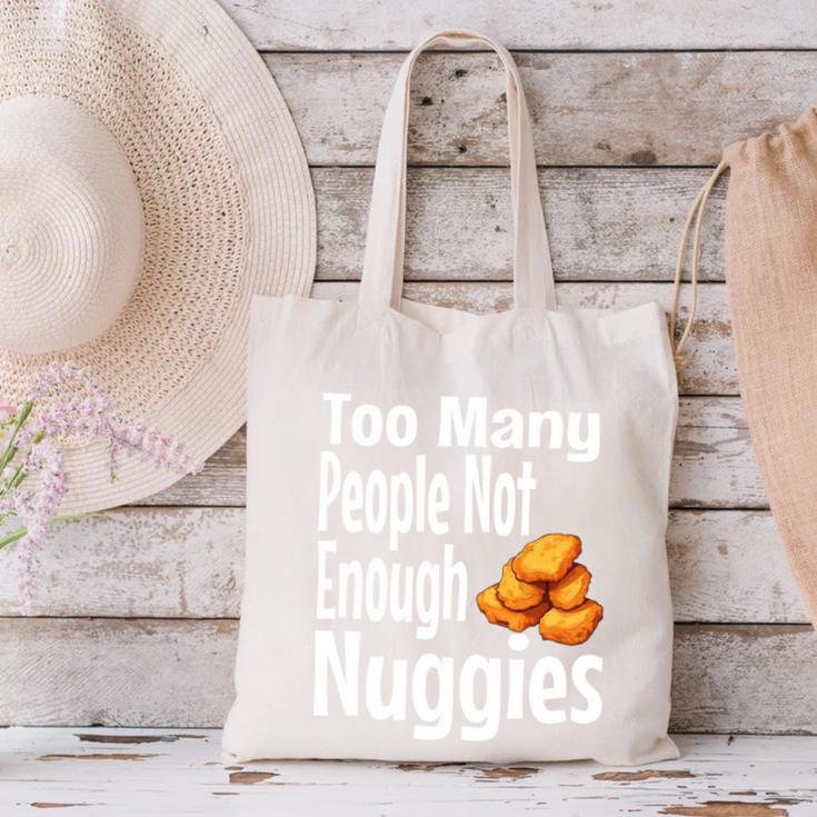 Chicken Nugget Saying Introvert Nuggie Foodie Food Canvas Tote Bag