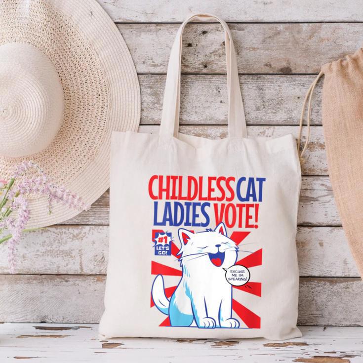 Childless Cat Ladies Vote Kamala Harris Cute Comic Book Cat Canvas Tote Bag Childless Cat Ladies Vote Kamala Harris Cute Comic Book Cat Canvas Tote Bag
