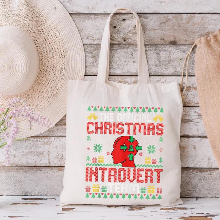 Christmas Introvert Team Introvert Introverted Xmas Canvas Tote Bag Christmas Introvert Team Introvert Introverted Xmas Canvas Tote Bag