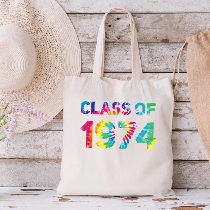 Class Of 1974 School Reunion College Highschool Graduation Canvas Tote Bag