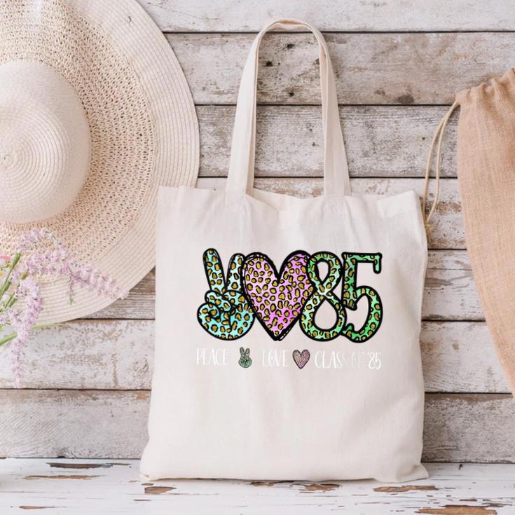 Class Of 1985 Shirt Leopard Senior Graduation Class Reunion Canvas Tote Bag