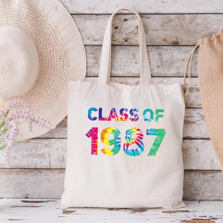 Class Of 1987 School Reunion College Highschool Graduation Canvas Tote Bag